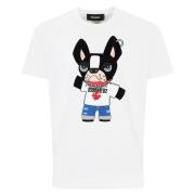 Dsquared2 Bomull Jersey Kortärmad T-shirt White, Herr