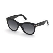 Tom Ford Wallace Solglasögon Svart Gradient Rök Black, Dam