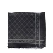 Emporio Armani Monogram Scarf Gray, Dam