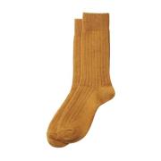 RoToTo Ribbed Crew Socks Yellow, Herr