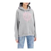 Versace Maxi Volume Medusa Motif Hoodie Gray, Dam