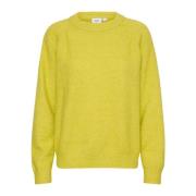 Saint Tropez Garbiesz Pullover Stickad Selleri Yellow, Dam