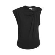 Isabel Marant Étoile Asymmetrisk Ärmlös Topp Löst Passform Black, Dam