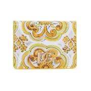 Dolce & Gabbana Maiolica Print Continental Plånbok Yellow, Dam