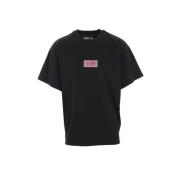 MM6 Maison Margiela Svart Bomull Jersey Logo T-shirt Black, Herr