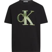 Calvin Klein Svart T-shirt med Monogram Design Black, Herr