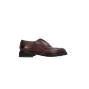 Santoni Brun Oxford Brogue Platta Skor Brown, Herr