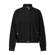 Liu Jo Guld Detalj Blouson Jacka Black, Dam