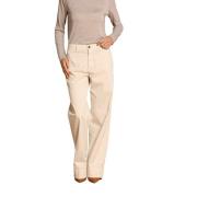 Mason's Satin Avslappnad Passform Chino Byxor Beige, Dam