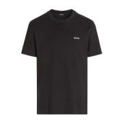 Ermenegildo Zegna Svart Logo Print T-shirts och Polos Black, Herr