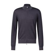 Gran Sasso Ull Cardigan Rak Modell Gray, Herr