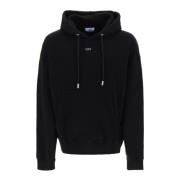 Off White Skate Hoodie med Logo Print Black, Herr