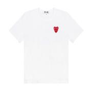 Comme des Garçons Play Logo T-shirt White, Dam