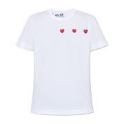 Comme des Garçons Play T-shirt med tryckt logotyp White, Dam