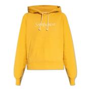 Saint Laurent Hoodie med logotyp Yellow, Dam