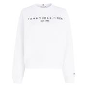 Tommy Hilfiger Optic White Sweatshirt White, Dam