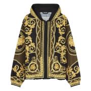 Versace Stilfull Svart Oliv Guld Jacka Multicolor, Herr