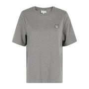 Maison Kitsuné Räv Huvud Patch T-shirt Gray, Dam