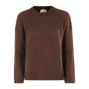 Alysi Mjuk Mohair Tröja Brown, Dam