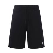 Marcelo Burlon Svarta Bomullsshorts Ss22 Black, Herr