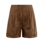 BomBoogie Beige Shorts Vår Sommar Regular Fit Brown, Dam