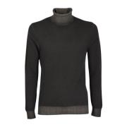 Circolo 1901 Merino High Neck Sweater Brown, Herr