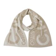 Costume National Logo Wrap Warmer Shawl Scarf Beige, Dam