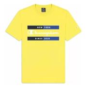 Champion Crewneck T-Shirt Yellow, Herr