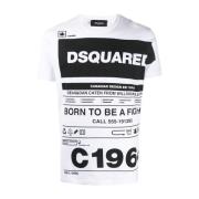 Dsquared2 Vit Logo T-shirt Ss22 White, Herr