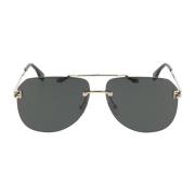 Fendi Metall Pilot Solglasögon Gray, Unisex