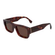 Fendi Fyrkantiga solglasögon i acetat Brown, Unisex