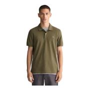 Gant Grön Shield SS Pique Polo Topp Green, Herr