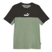 Puma Essentials Block X Tape T-shirt Green, Herr