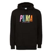 Puma Grafisk huvtröja Black, Herr