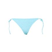 Versace Jacquard Logo Tie Side Bikini Hipster Blue, Dam