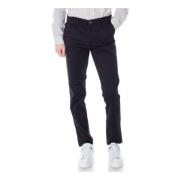 Jack & Jones Svarta enfärgade bomullsbyxor Black, Herr