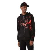 New Era NBA Enlarged Logo ZF Hoody Chibulls Hoodie Black, Herr