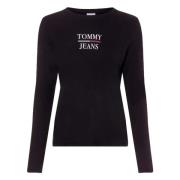 Tommy Jeans Långärmad T-shirt Black, Dam