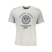 North Sails Grå Bomull Crew Neck T-Shirt Gray, Herr