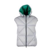 Centogrammi Puffer Vest Grå Grön Nylon Gray, Herr