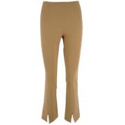 Liviana Conti Milano Straight Leg Byxor med Split Beige, Dam