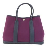 Hermès Vintage Pre-owned Canvas handvskor Purple, Dam