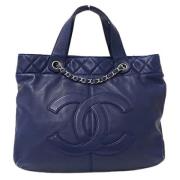 Chanel Vintage Pre-owned Laeder totevskor Blue, Dam