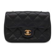 Chanel Vintage Pre-owned Laeder axelremsvskor Black, Dam