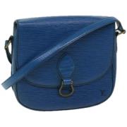 Louis Vuitton Vintage Pre-owned Laeder axelremsvskor Blue, Dam