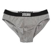 Dsquared2 Grå Bomull Stretch Briefs Gray, Herr