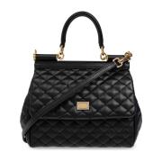 Dolce & Gabbana Axelväska Sicily Medium Black, Dam