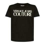 Versace Jeans Couture T-shirt med tryck Black, Dam