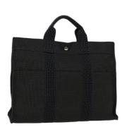 Hermès Vintage Pre-owned Canvas totevskor Black, Dam