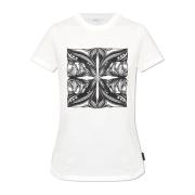 Max Mara Tryckt T-shirt White, Dam